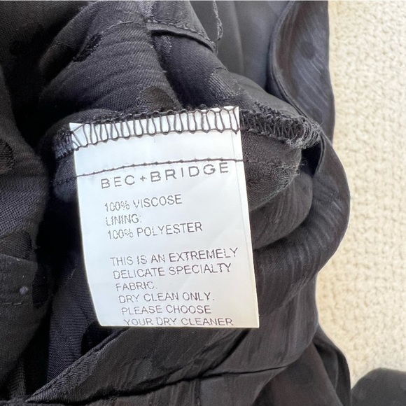 BEC + BRIDGE Polka Dot Black Silky Wrap Split Midi Cami Dress 4 - Picture 9 of 11